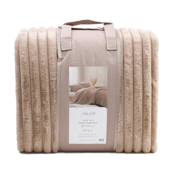 AUBIN HILL Pebble Faux Fur Comforter Set - Picture 2 of 2